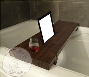 Modern Wooden Bath Tray, Shower caddy