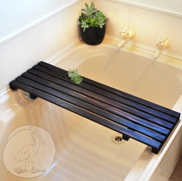 Rustic Bath Tray- Shower Caddy Bathroom Decor
