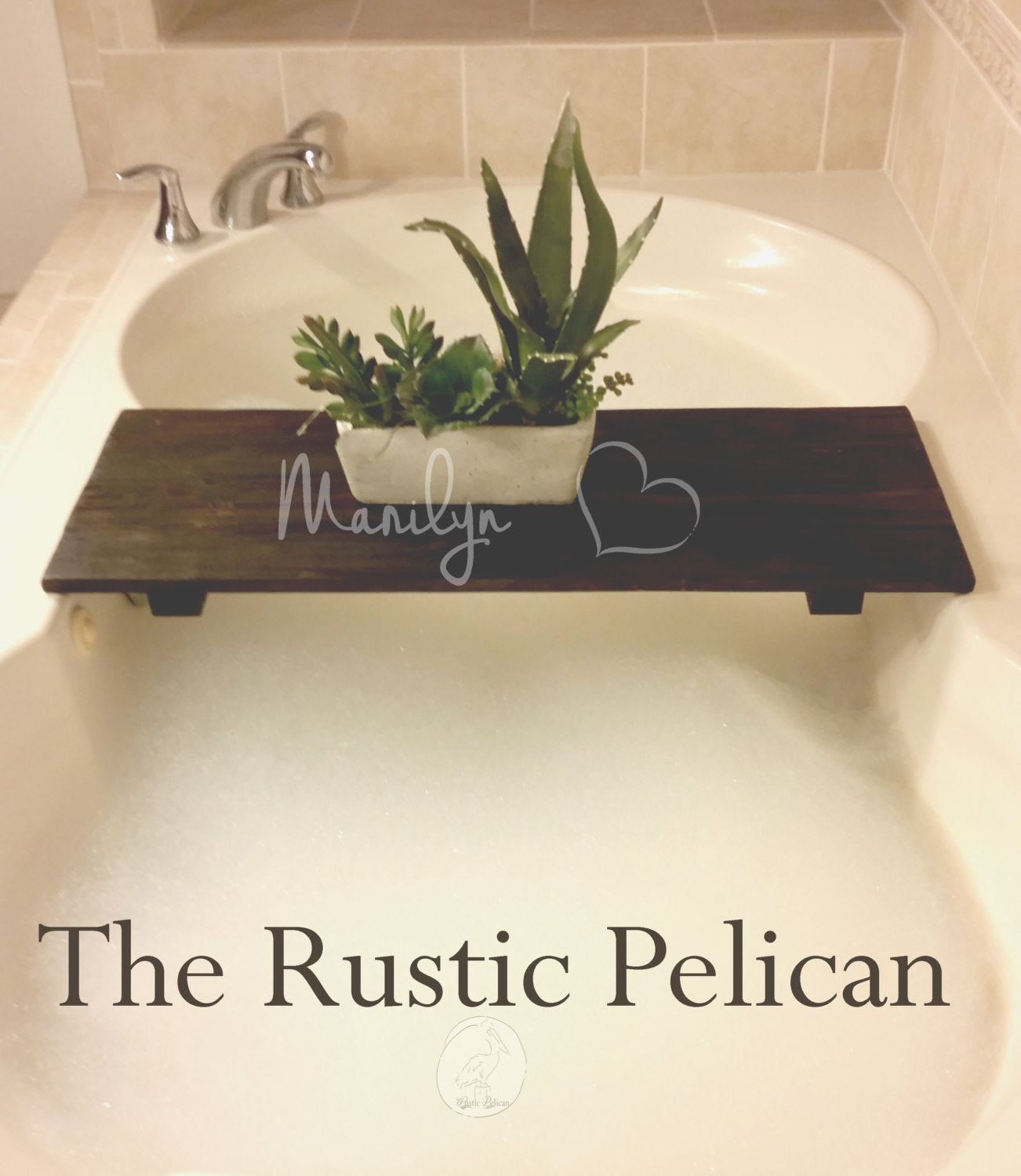 Modern Rustic Decor, Bath Tray-Shower Caddy - FREE SHIPPING - The Rustic  Pelican