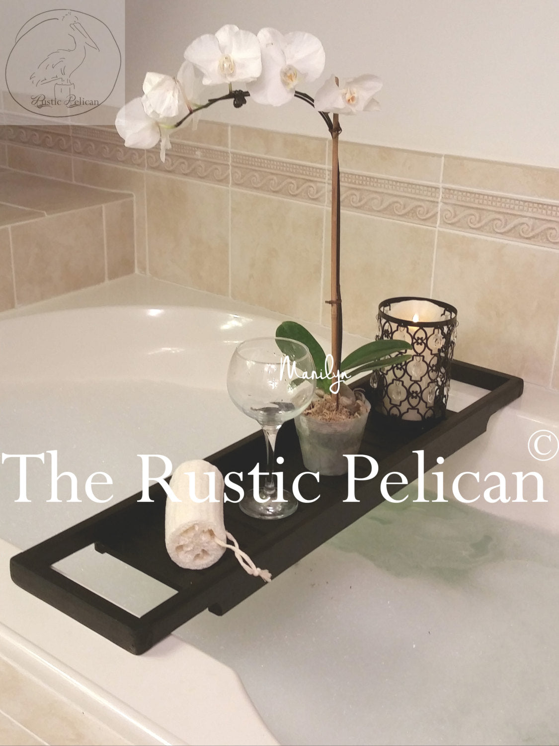 Bath Tray-Shower Caddy - Free Shipping - The Rustic Pelican