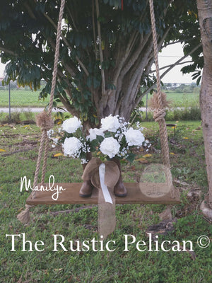 Rustic barn wood farmhouse swing