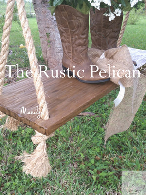 Rustic barn wood farmhouse swing