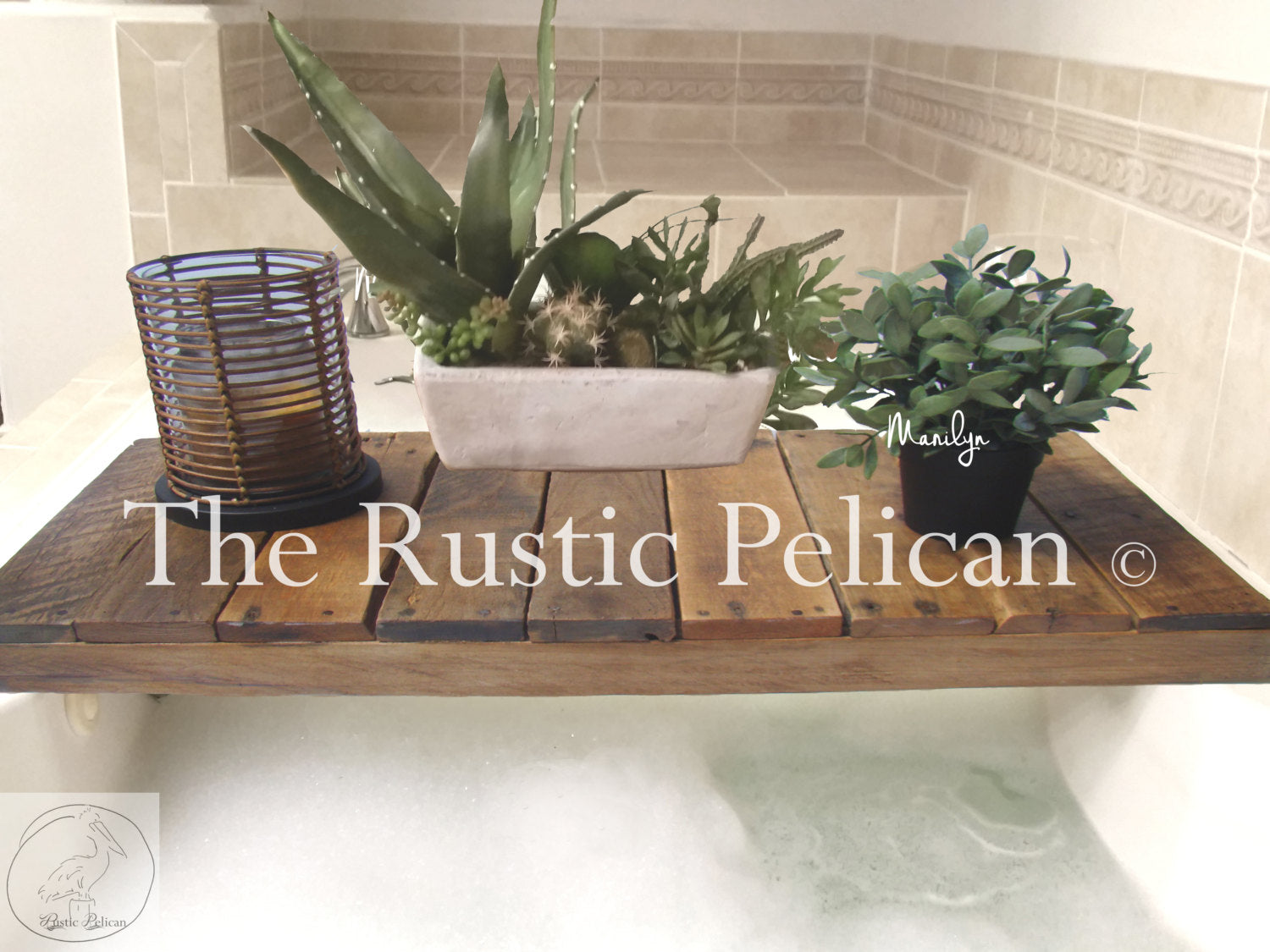 Modern Rustic Decor, Bath Tray-Shower Caddy - FREE SHIPPING - The Rustic  Pelican