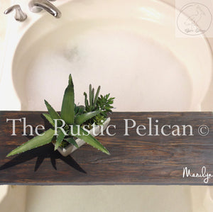 FREE SHIPPING! ~ Rustic Bath Caddy, Wood bath tray