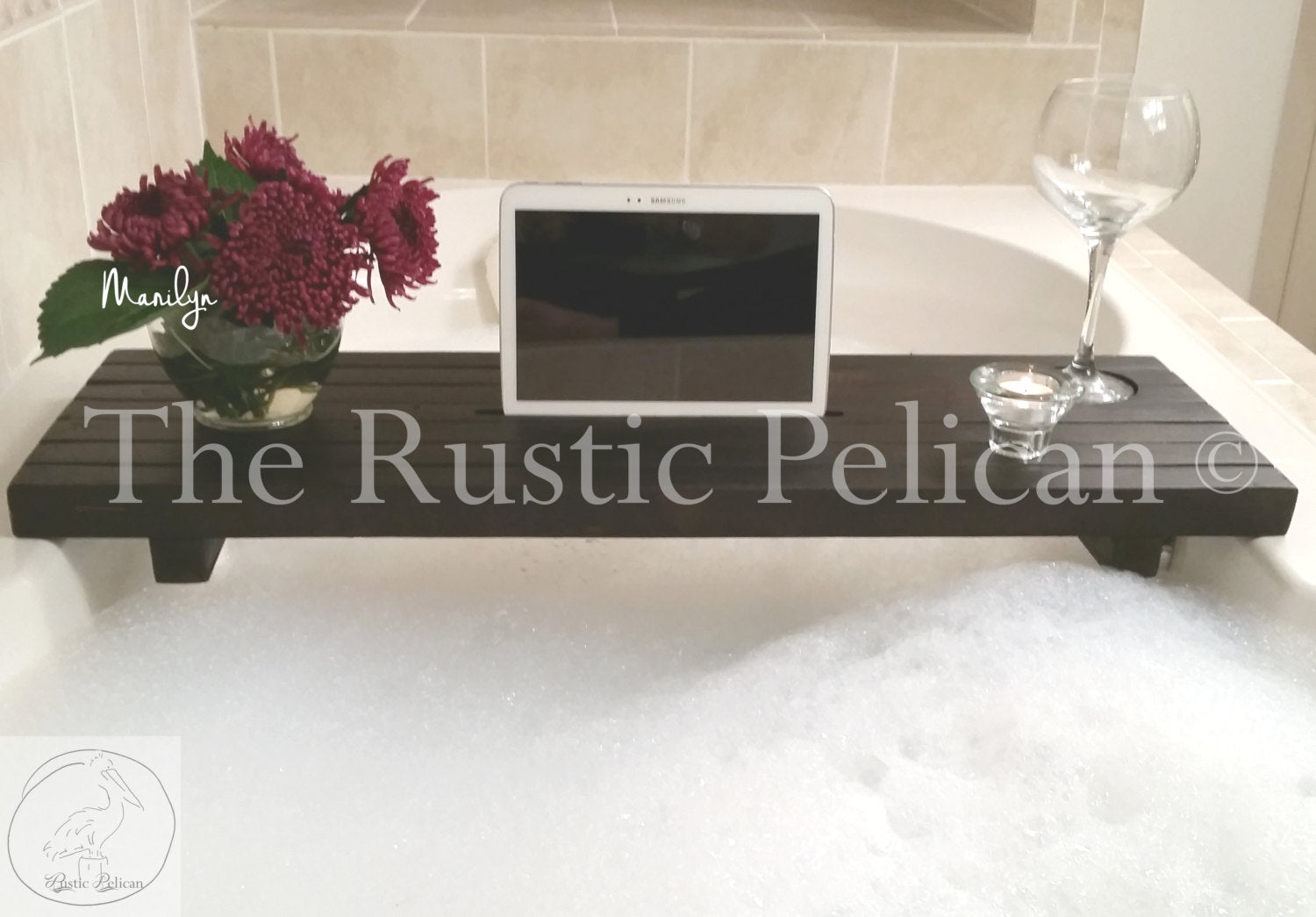 Bath Tray-Shower Caddy - Free Shipping - The Rustic Pelican