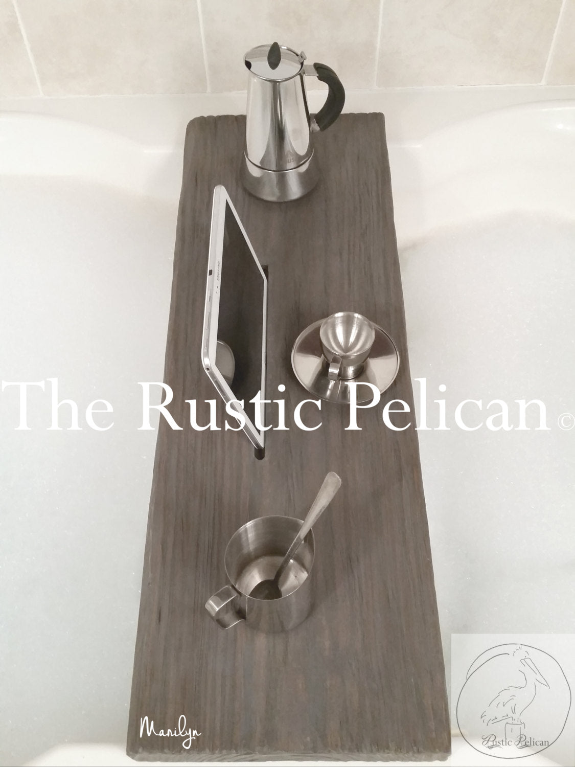Bath Tray, Wooden Bath Caddy - The Rustic Pelican