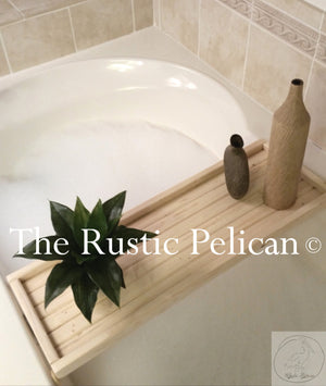 Modern Farmhouse Wooden Bath Tray 