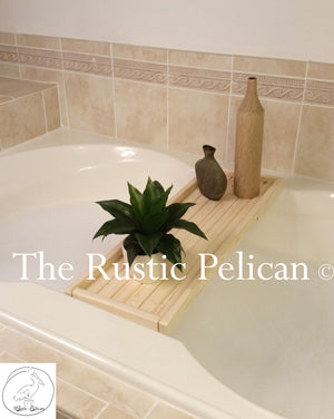 Modern Farmhouse Wooden Bath Tray 