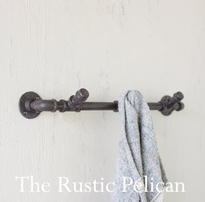 Industrial, Towel Rack, Cast Iron Coat Rack, bathroom decor