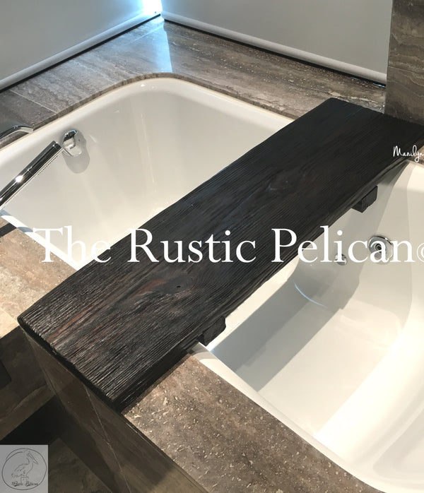 Modern Reclaimed Wood Bath Tray