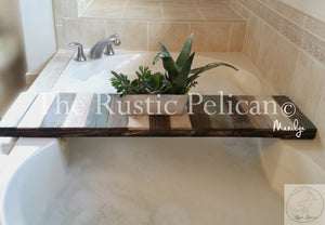 SALE! ~ Wooden Bath Tray, Beach Decor