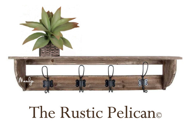 Modern Rustic Wooden Coat Rack