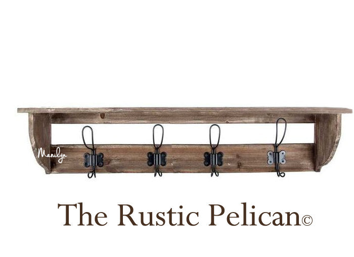 Modern Rustic-Wood Coat Rack-Coat Hanger-Farmhouse Decor-Free Shipping ...