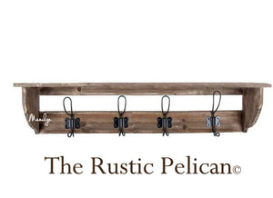 Modern Rustic Wooden Coat Rack