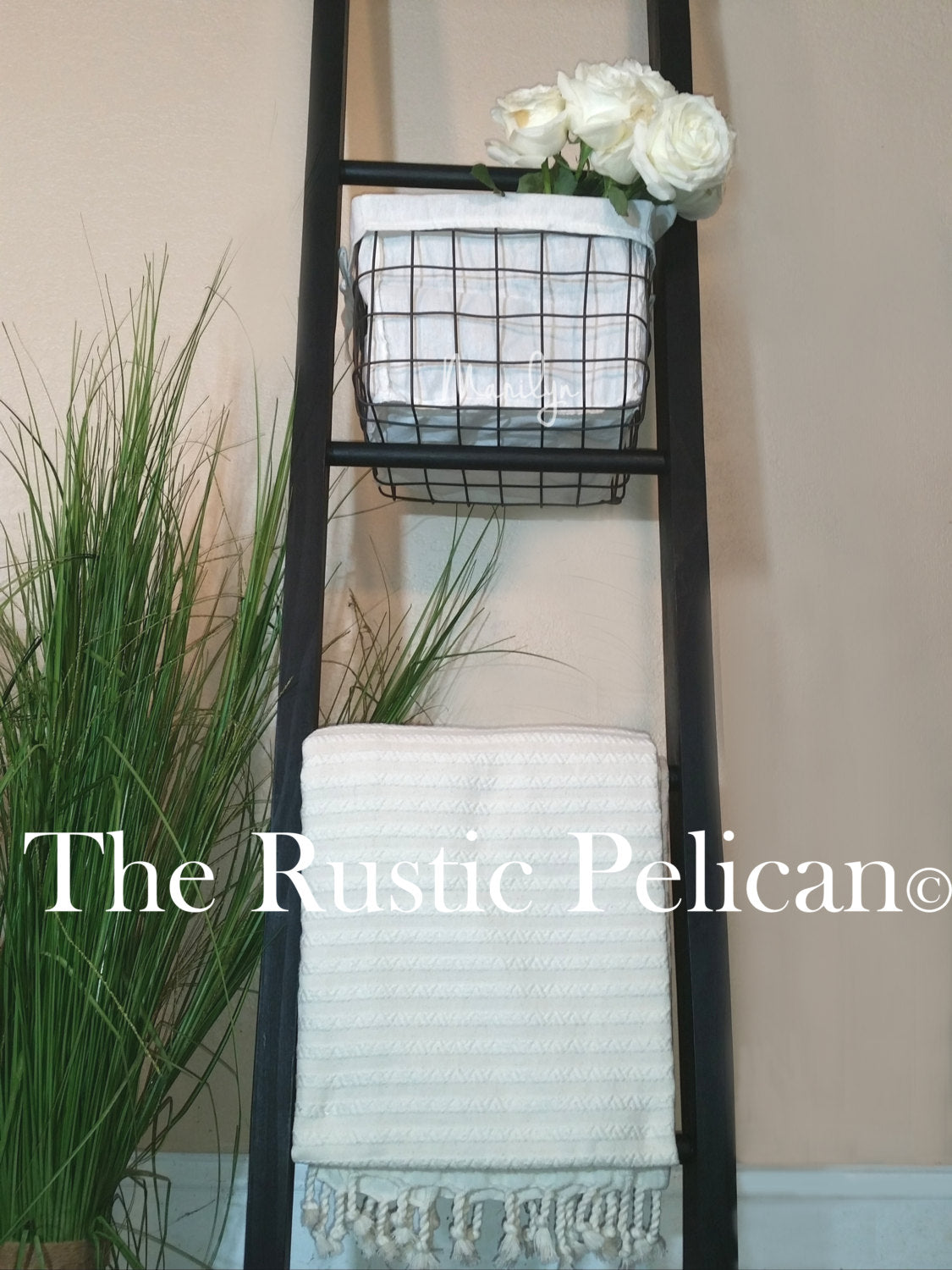 Rustic Farmhouse Wire baskets, Bathroom Storage - The Rustic Pelican