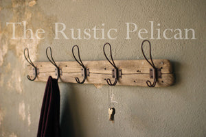 Reclaimed wood coat rack