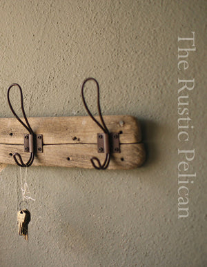 Reclaimed wood coat rack