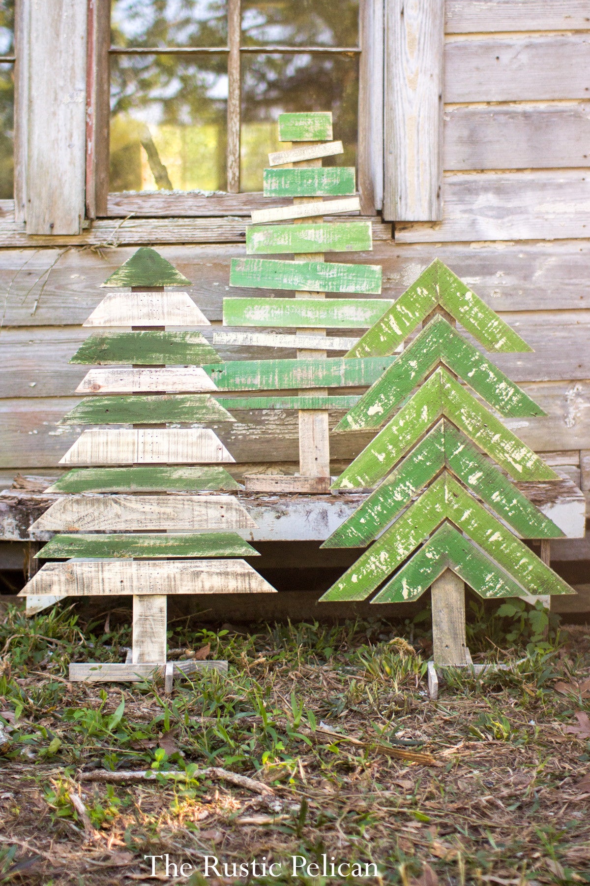 Rustic farmhouse reclaimed wood Christmas decor